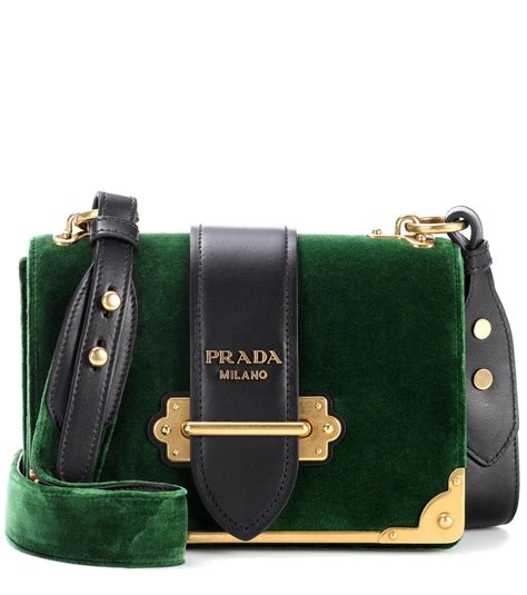 prada green velvet cahier chain|prada cahier bag.